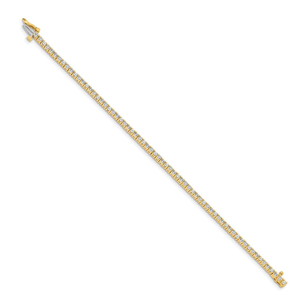 14K Yellow Gold Complete 1.84 Carat Round Aa Diamond 4 Prong 7 Inch Tennis Bracelet
