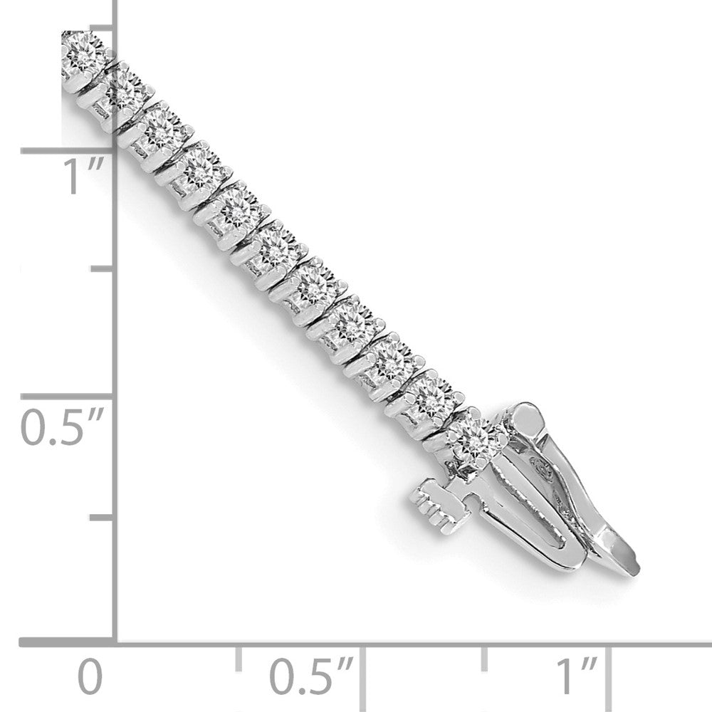 14K White Gold Complete 1.84 Carat Round A Diamond 4 Prong 7 Inch Tennis Bracelet