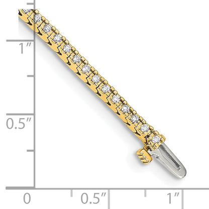 14K Yellow Gold Complete 1.25 Carat Round Vs Diamond 4 Prong 7 Inch Tennis Bracelet
