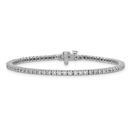14K White Gold Complete 1.25 Carat Round Aaa Diamond 4 Prong 7 Inch Tennis Bracelet