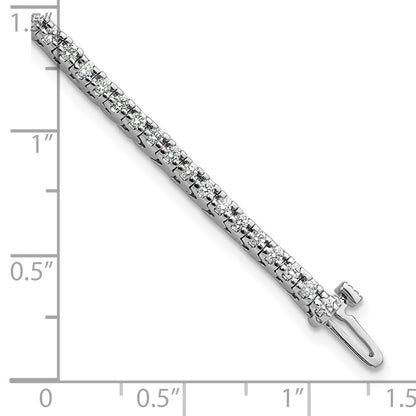 14K White Gold Complete 1.25 Carat Round Vs Diamond 4 Prong 7 Inch Tennis Bracelet