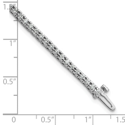 14K White Gold Complete 1.25 Carat Round Aaa Diamond 4 Prong 7 Inch Tennis Bracelet