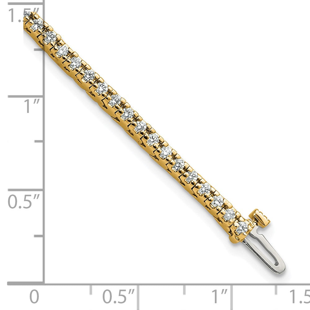 14K Yellow Gold True Origin 1 1/4 Carat Lab Grown Diamond Vs D E F Tennis Bracelet