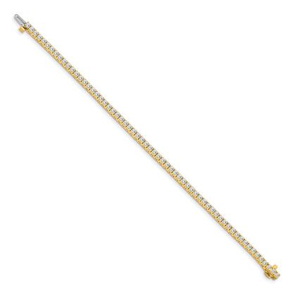14K Yellow Gold True Origin 2 1/6 Carat Lab Grown Diamond Vs D E F Tennis Bracelet