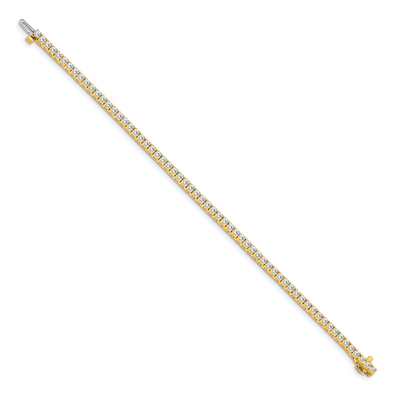 14K Yellow Gold True Origin 2 1/6 Carat Lab Grown Diamond Vs D E F Tennis Bracelet