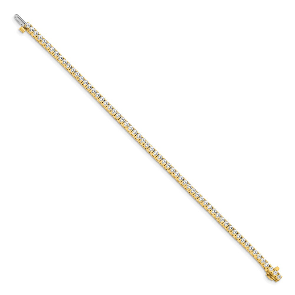 14k Yellow Gold 2 1/6 Ct. Lab Grown Diamond VS/SI+ G+ Round Tennis Bracelet