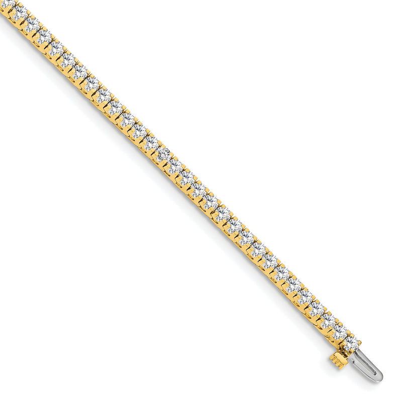 14K Yellow Gold True Origin 2 1/6 Carat Lab Grown Diamond Vs D E F Tennis Bracelet