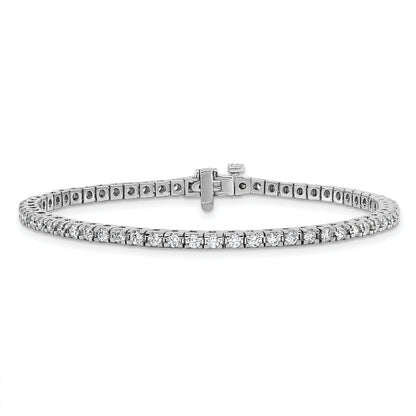 14K White Gold True Origin 2 1/6 Carat Lab Grown Diamond Vs D E F Tennis Bracelet