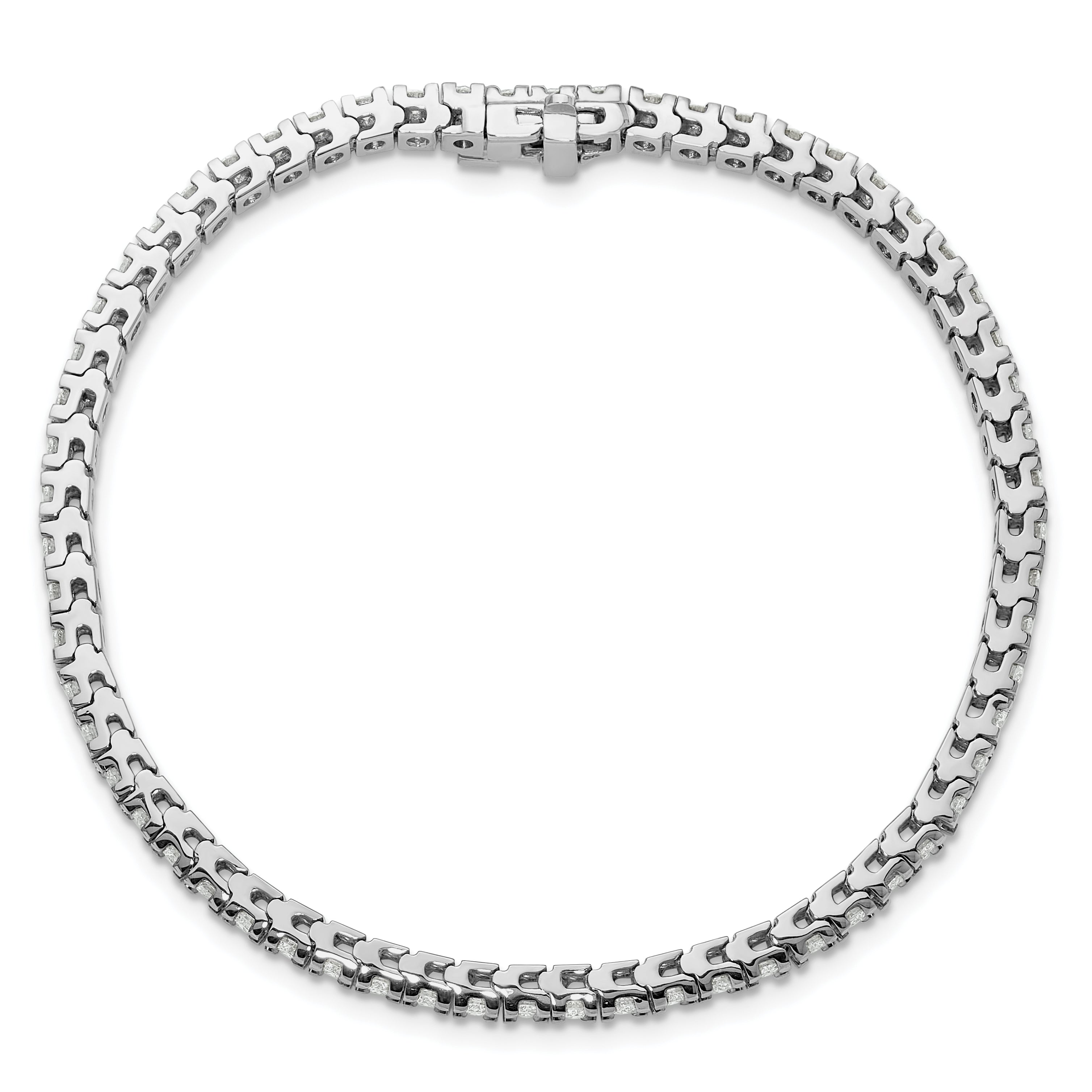 14K White Gold True Origin 2 1/6 Carat Lab Grown Diamond Vs D E F Tennis Bracelet