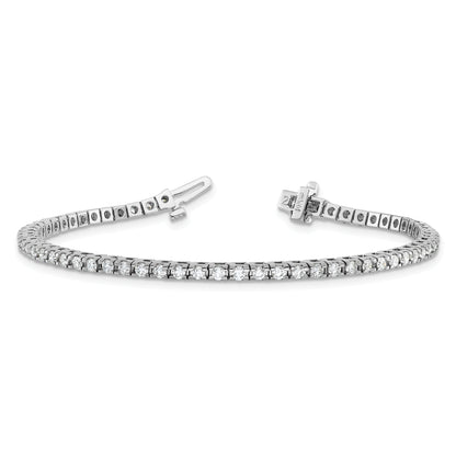 14K White Gold True Origin 2 1/6 Carat Lab Grown Diamond Vs D E F Tennis Bracelet