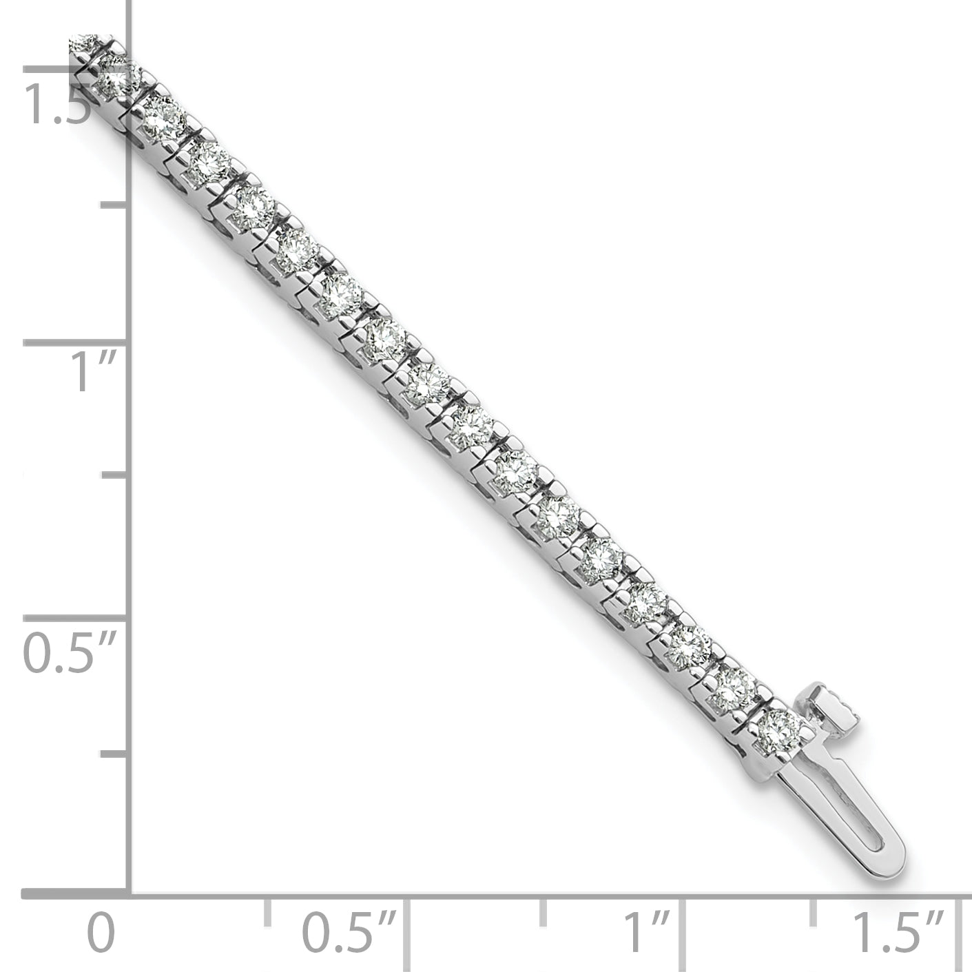 14K White Gold True Origin 2 1/6 Carat Lab Grown Diamond Vs D E F Tennis Bracelet