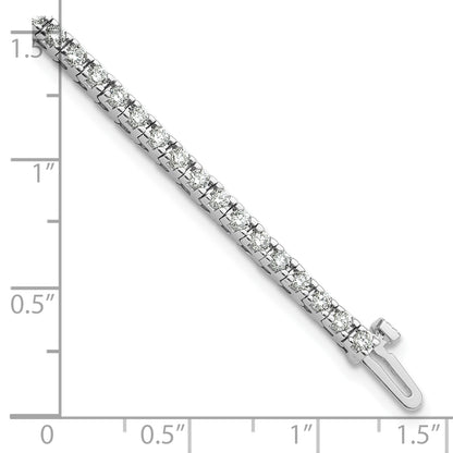 14K White Gold True Origin 2 1/6 Carat Lab Grown Diamond Vs D E F Tennis Bracelet