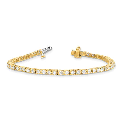 14k Yellow Gold 2 1/5ct Lab Grown Diamond VS/SI+ G+ Tennis Bracelet