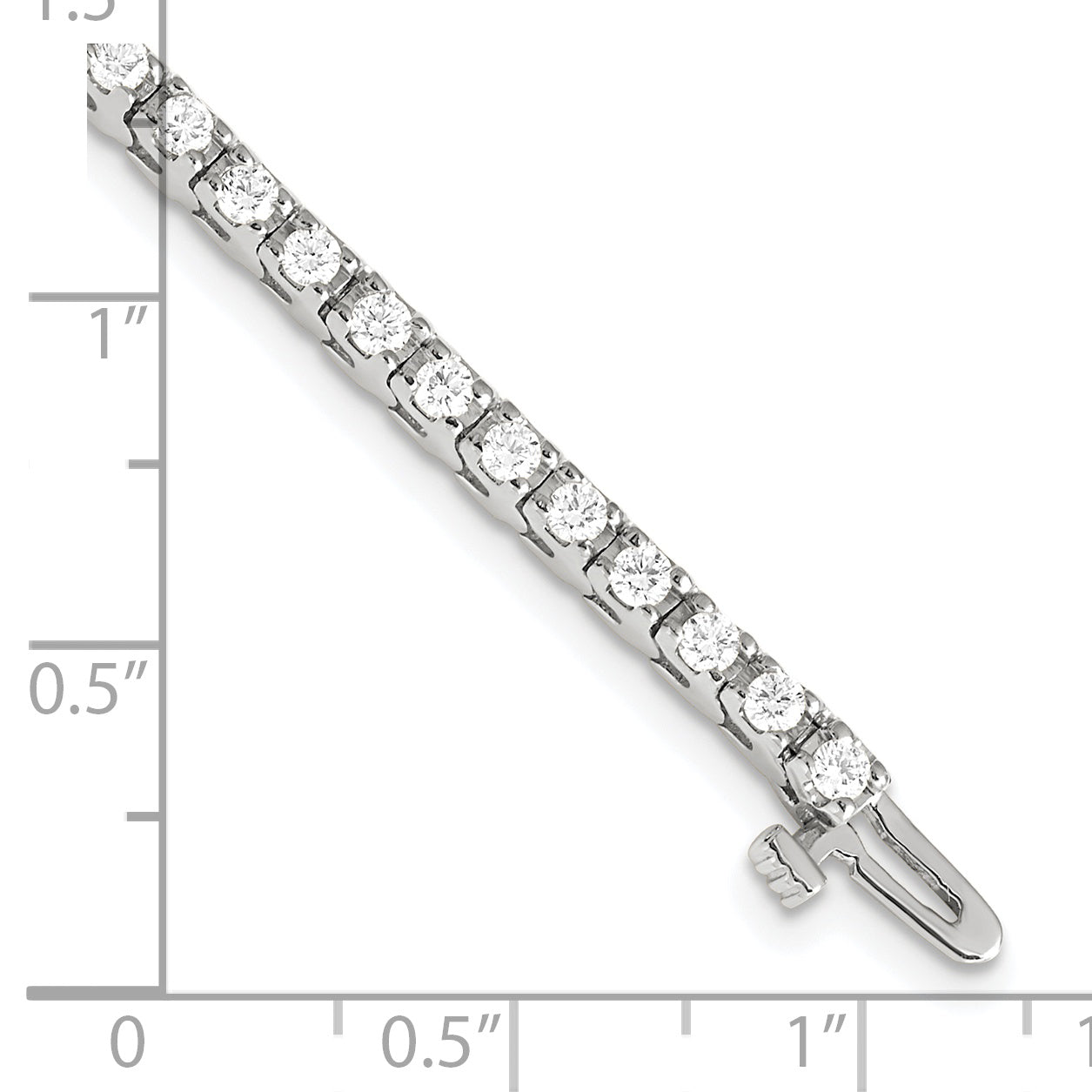 14K White Gold True Origin 2 1/5 Carat Lab Grown Diamond Vs D E F Tennis Bracelet