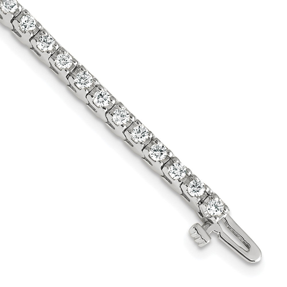 14K White Gold True Origin 2 1/5 Carat Lab Grown Diamond Vs D E F Tennis Bracelet
