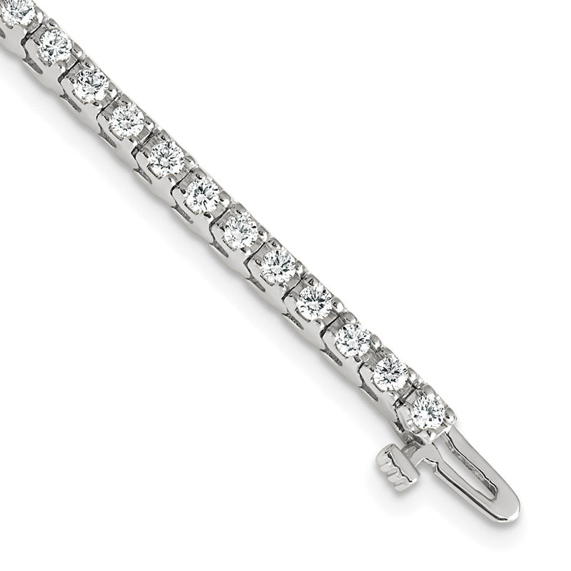 14K White Gold True Origin 2 1/5 Carat Lab Grown Diamond Vs D E F Tennis Bracelet