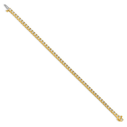 14K Yellow Gold True Origin 2 7/8 Carat Lab Grown Diamond Vs D E F Tennis Bracelet