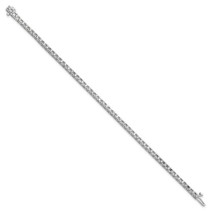 14k White Gold 2 7/8 Ct. Lab Grown Diamond VS/SI+ G+ Round Tennis Bracelet