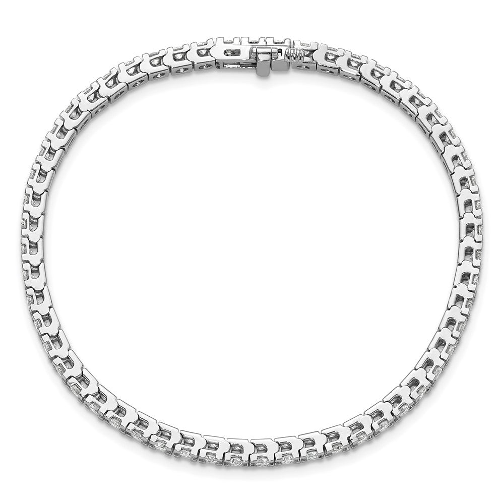 14K White Gold True Origin 2 7/8 Carat Lab Grown Diamond Vs D E F Tennis Bracelet