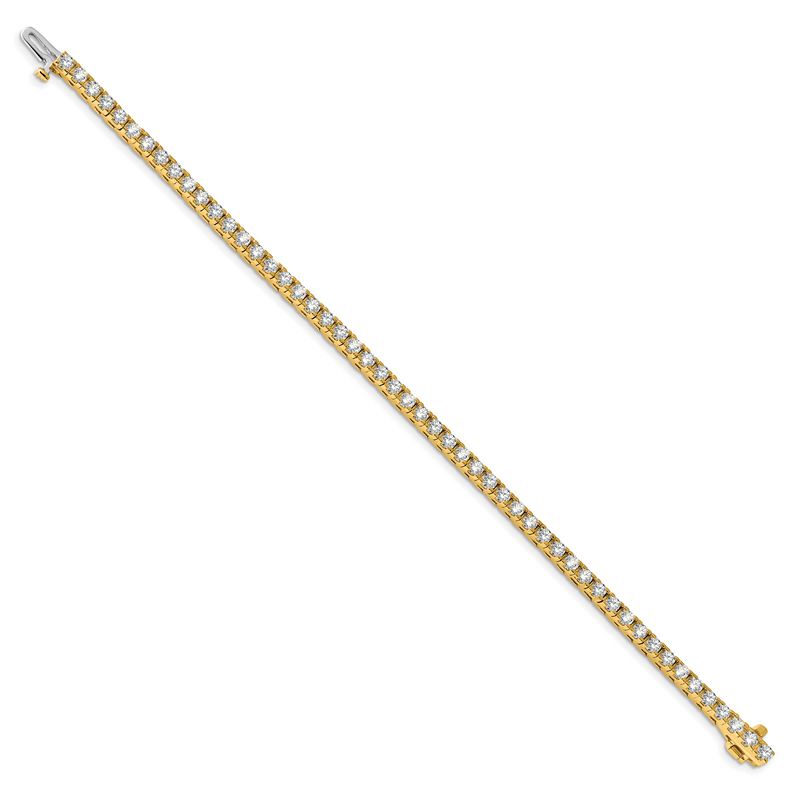 14K Yellow Gold True Origin 4 1/10 Carat Lab Grown Diamond Vs D E F Tennis Bracelet