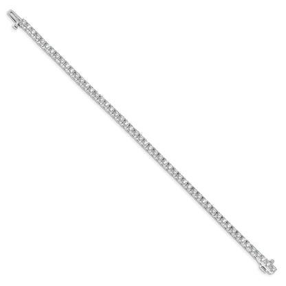 14K White Gold True Origin 4 1/10 Carat Lab Grown Diamond Vs D E F Tennis Bracelet