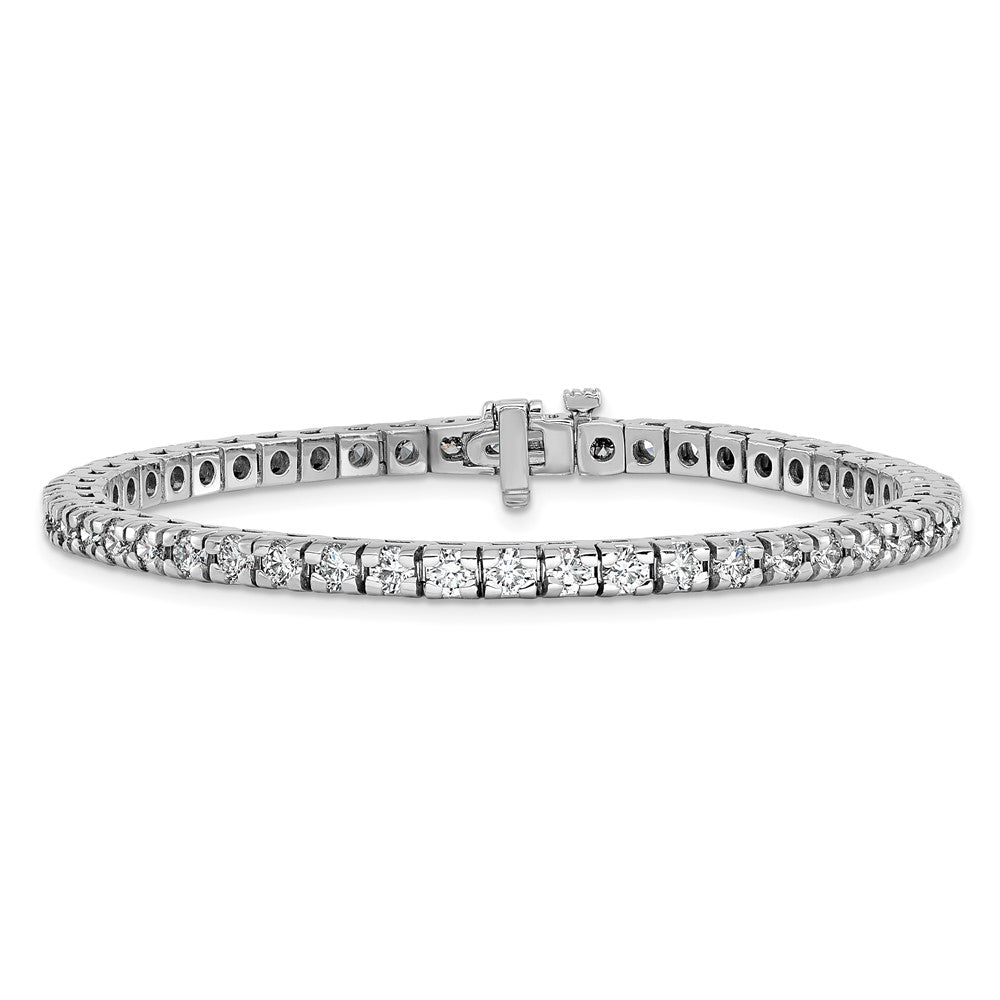 14K White Gold Lab Grown Vs+, F+ Diamond Tennis Bracelet