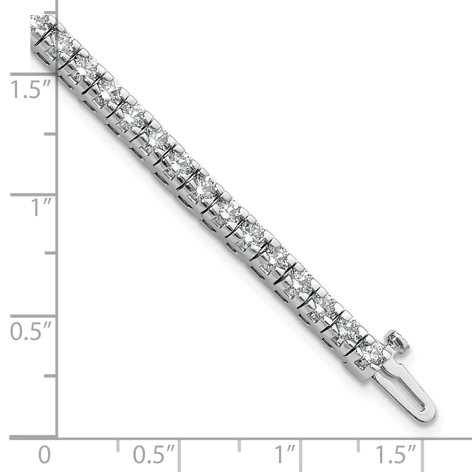 14K White Gold Lab Grown Vs+, F+ Diamond Tennis Bracelet