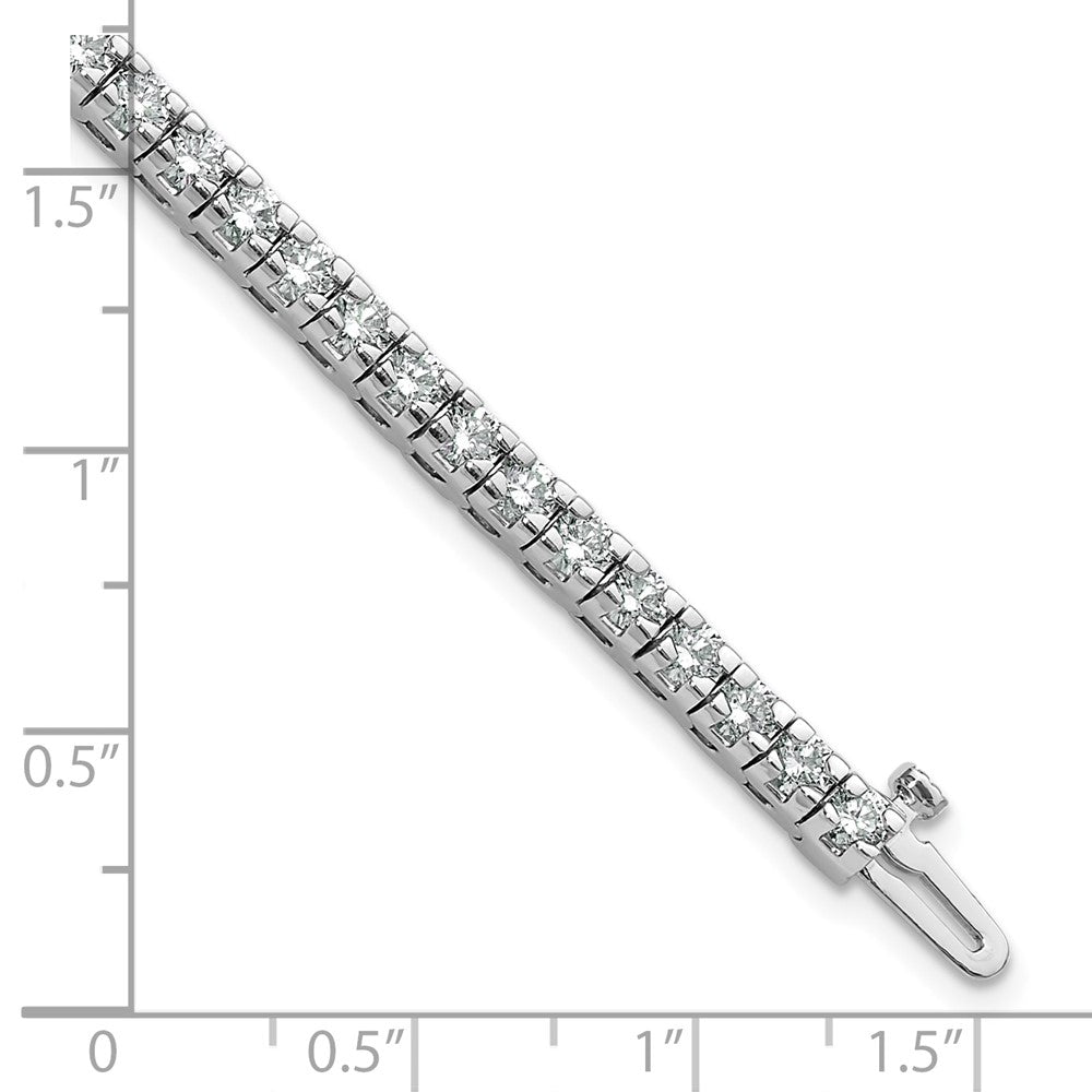 14K White Gold Lab Grown Vs+, F+ Diamond Tennis Bracelet