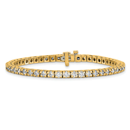14K Yellow Gold Lab Grown Vs+, F+ Diamond Tennis Bracelet