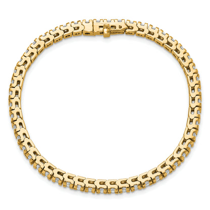 14K Yellow Gold Lab Grown Vs/Si+ G+ Dia Tennis Bracelet