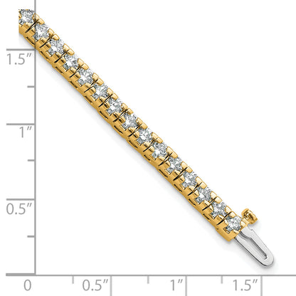 14K Yellow Gold Lab Grown Vs+, F+ Diamond Tennis Bracelet