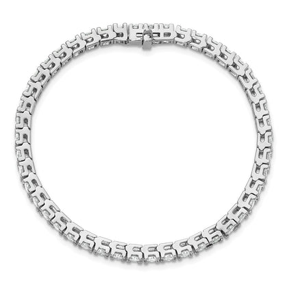 14K White Gold True Origin 6 3/8 Carat Lab Grown Diamond Vs D E F Tennis Bracelet