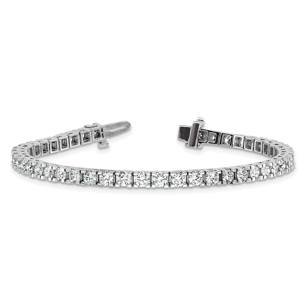 14k White Gold 5 7/8 Ct. Lab Grown Diamond VS/SI+ G+ Round Tennis Bracelet