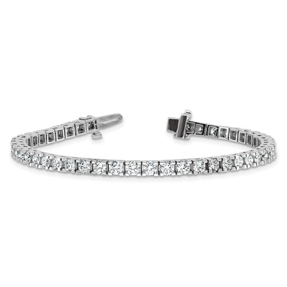 14k White Gold 5 7/8 Ct. Lab Grown Diamond VS/SI+ G+ Round Tennis Bracelet