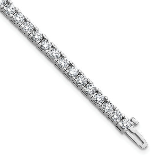 14k White Gold 5 7/8 Ct. Lab Grown Diamond VS/SI+ G+ Round Tennis Bracelet