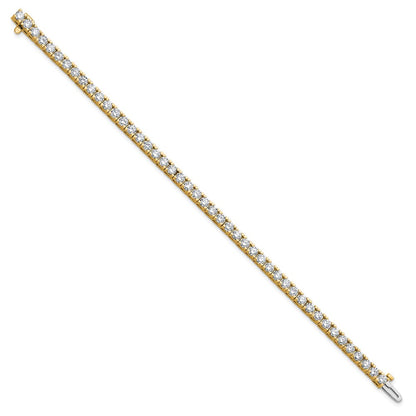 14K Yellow Gold True Origin 6 3/8 Carat Lab Grown Diamond Vs D E F Tennis Bracelet