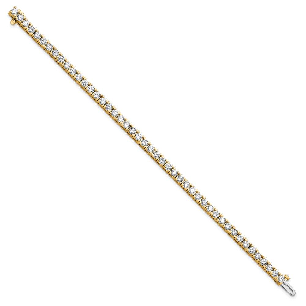 14k Yellow Gold 5 7/8 Ct. Lab Grown Diamond VS/SI+ G+ Round Tennis Bracelet