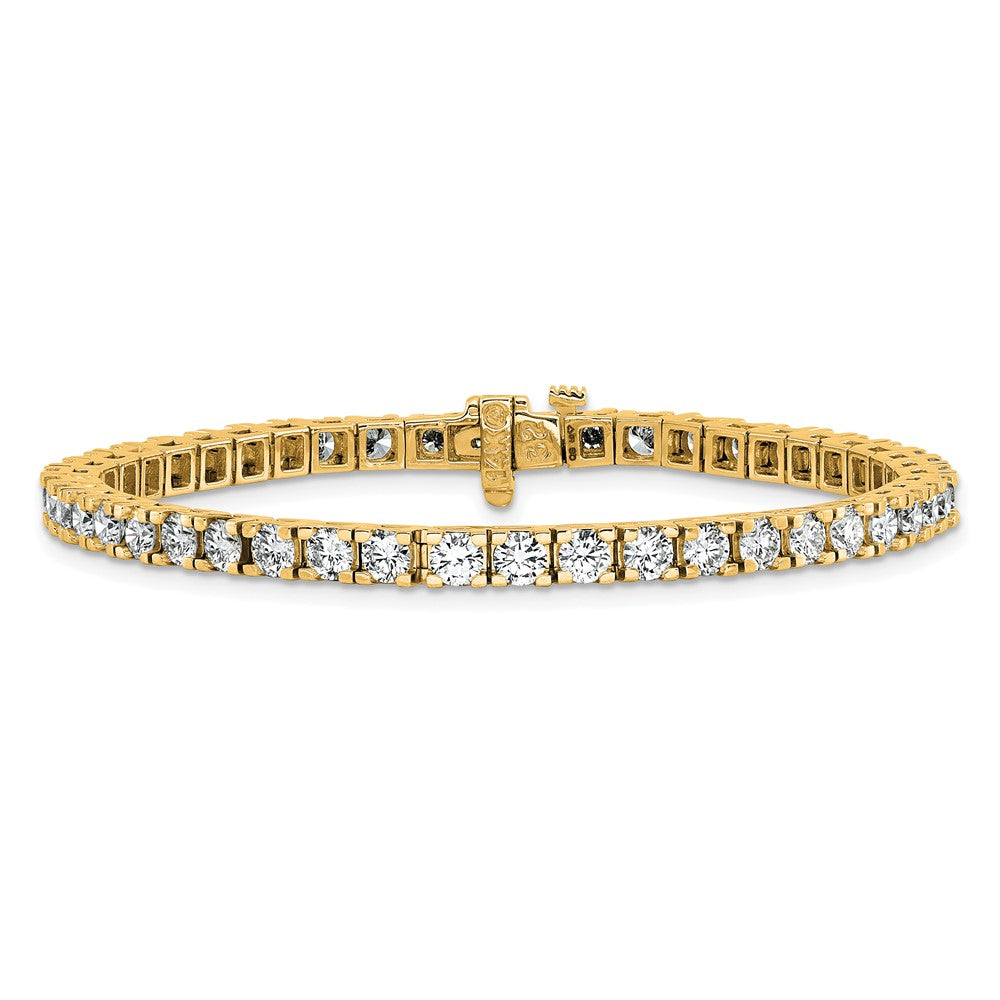 14K Yellow Gold True Origin 6 3/8 Carat Lab Grown Diamond Vs D E F Tennis Bracelet