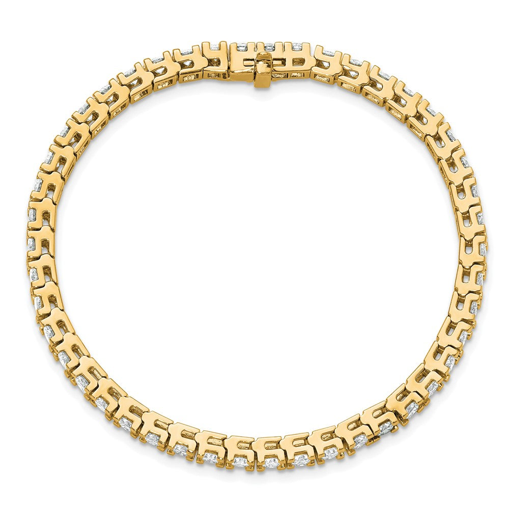 14K Yellow Gold True Origin 6 3/8 Carat Lab Grown Diamond Vs D E F Tennis Bracelet