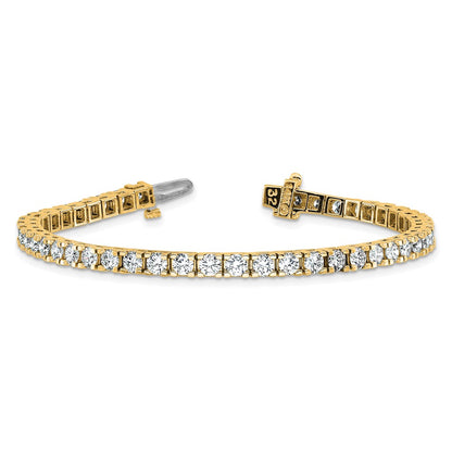14k Yellow Gold 5 7/8 Ct. Lab Grown Diamond VS/SI+ G+ Round Tennis Bracelet