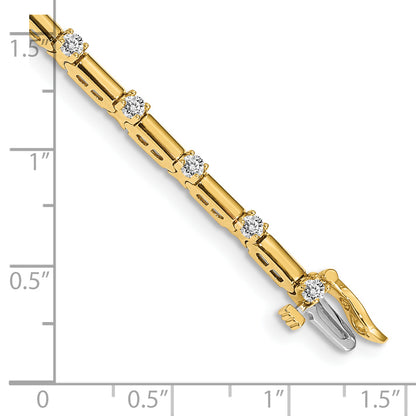 14k Yellow Gold Lab Grown Diamond VS/SI FGH Tennis Bracelet