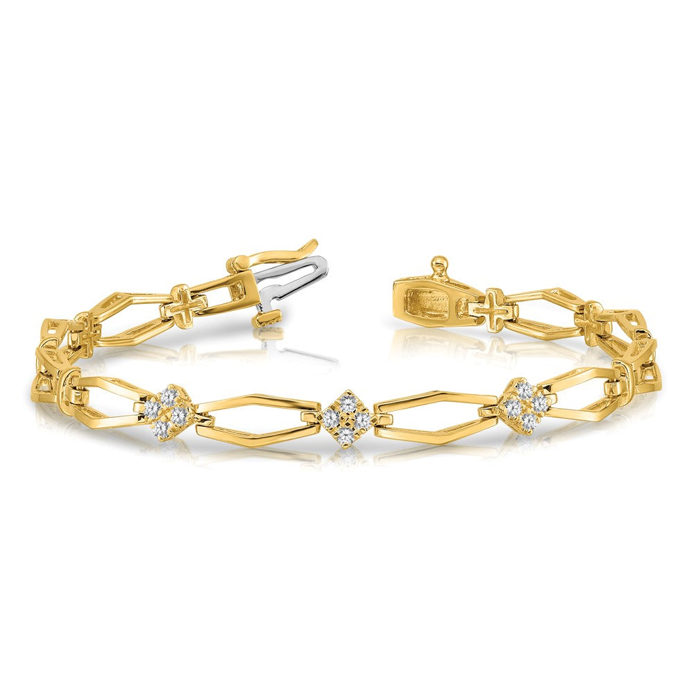 14k-yellow-gold-complete-1-5-carat-round-aaa-diamond-cluster-fancy-7-inch-bracelet-x784aaa