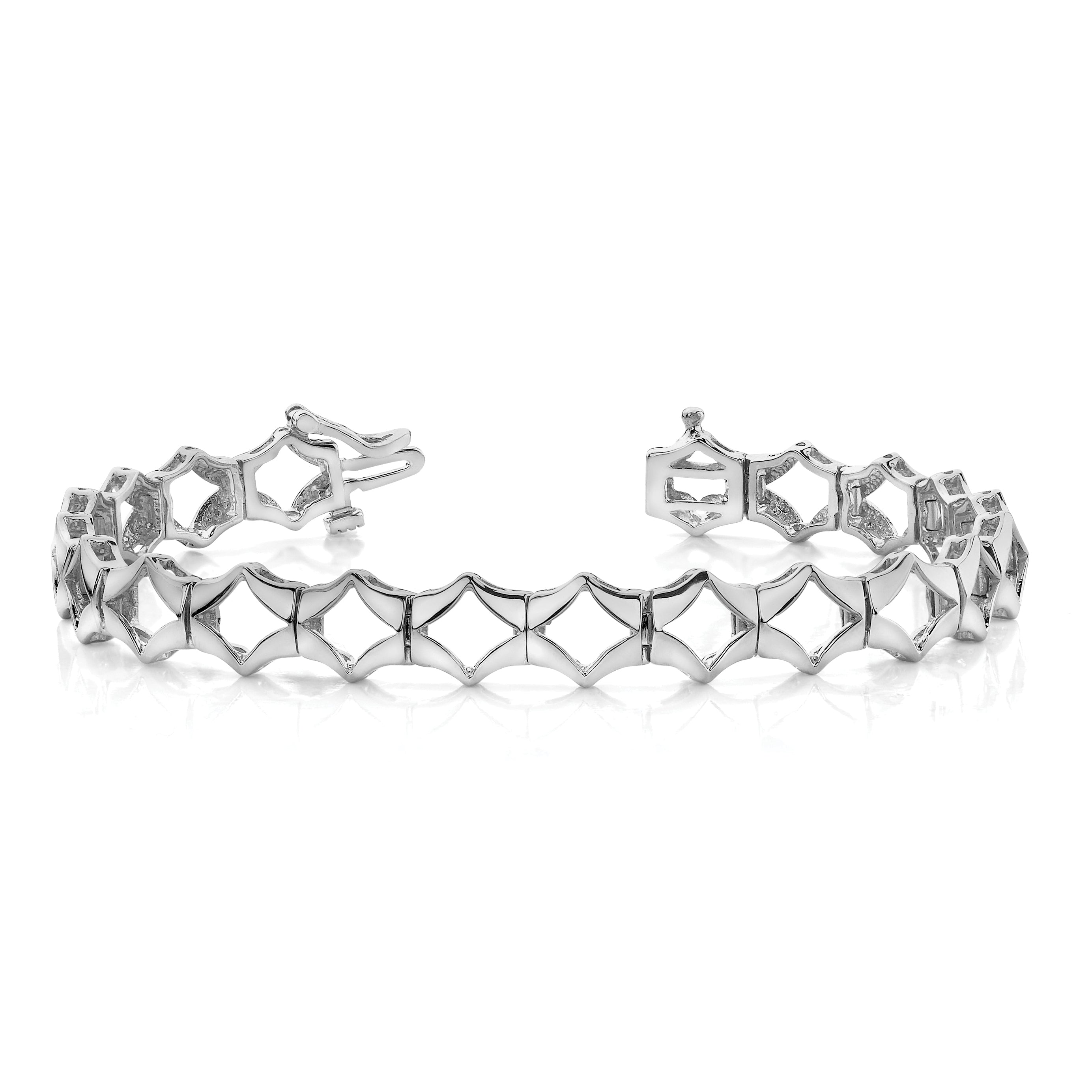 14K White Gold Holds 21 Stones Up To 2.75mm Add A Diamond 7 Inch Tennis Bracelet