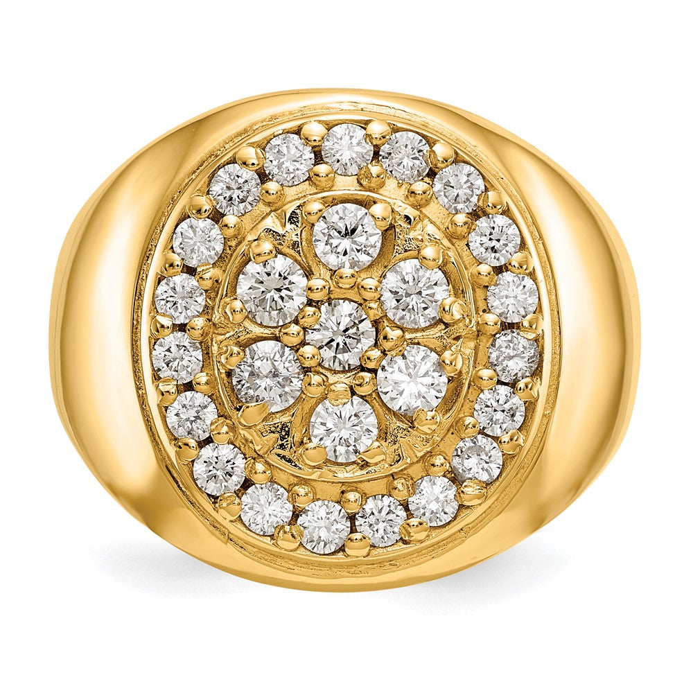 14K Yellow Gold A Diamond Men'S Ring