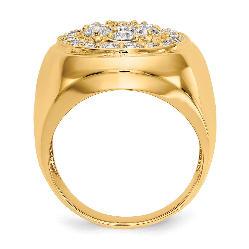 14K Yellow Gold A Diamond Men'S Ring