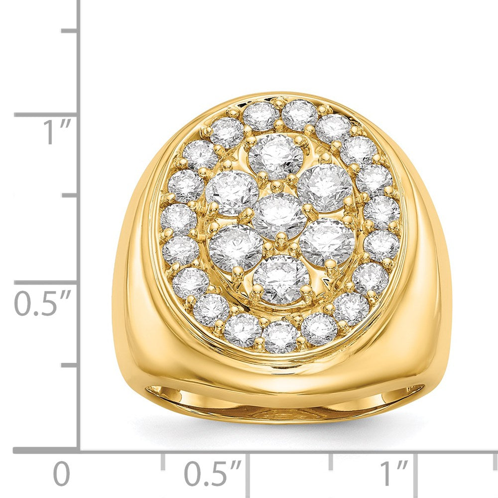 14K Yellow Gold Aa Diamond Men'S Ring