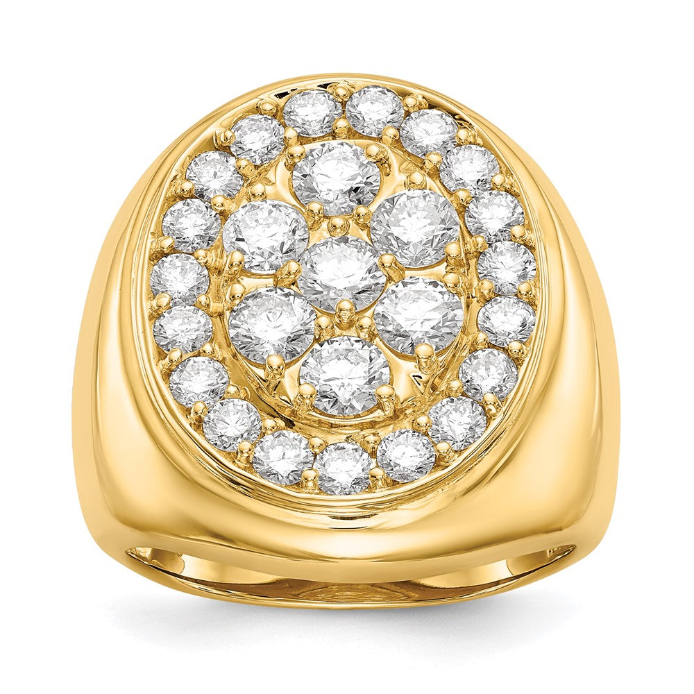 14K Yellow Gold A Diamond Men'S Ring