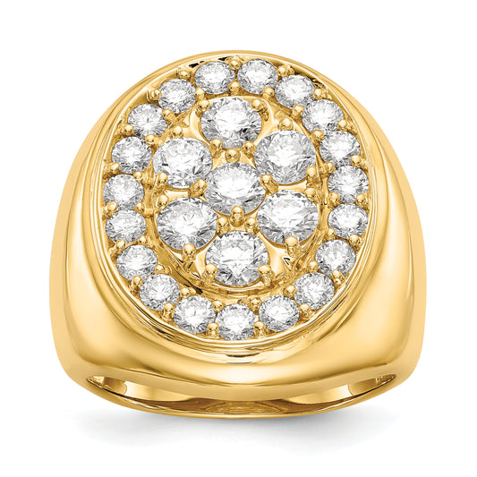14K Yellow Gold Aa Diamond Men'S Ring