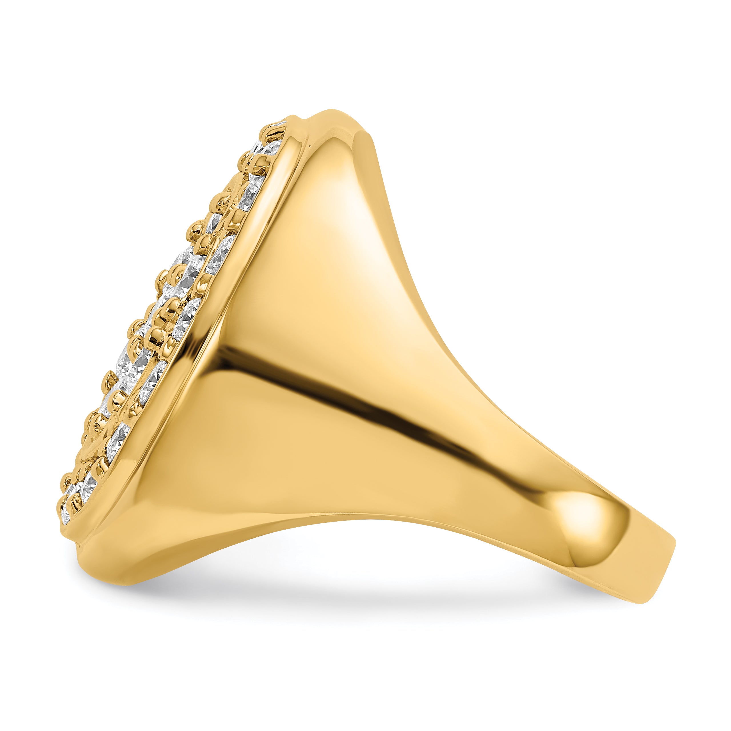 14K Yellow Gold A Diamond Men'S Ring