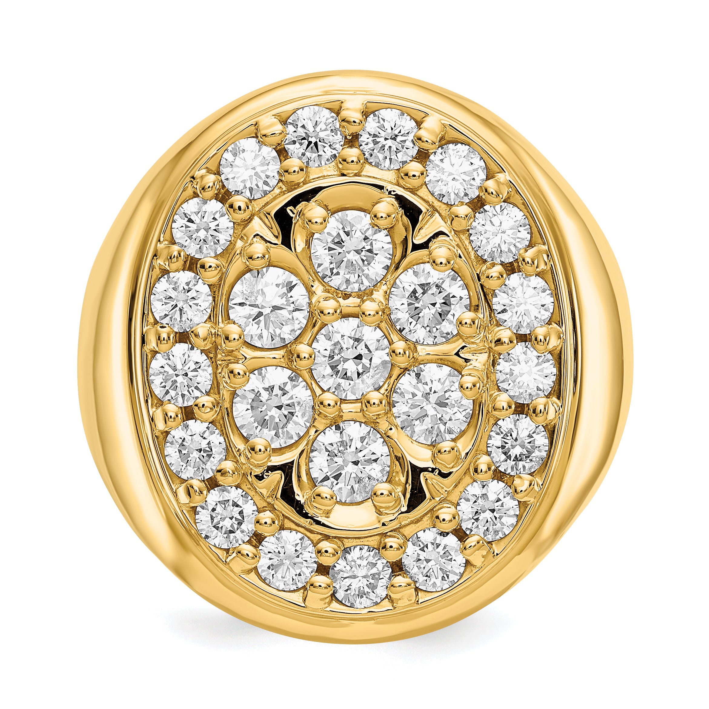 14K Yellow Gold A Diamond Men'S Ring